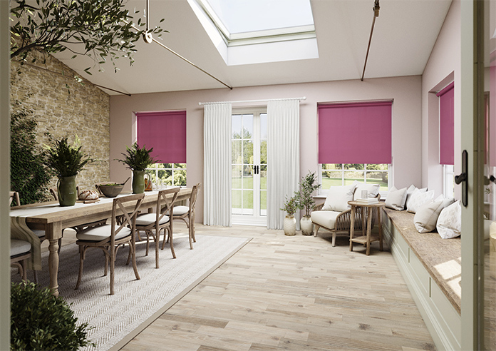 Roma, Cerise Pink - Roller Blind - Image 7